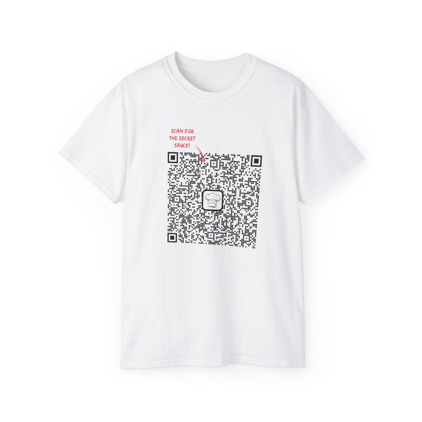 T-shirt for a cook - Scan for Cooks: The Secret Sauce! Share Your Ingredients!