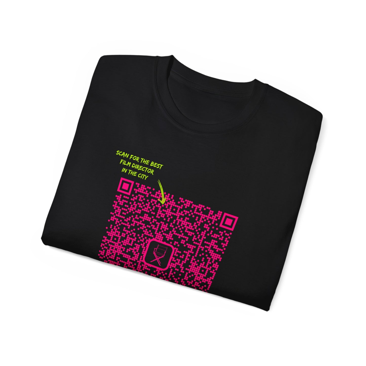 T-shirt for a film director - Scan for the best film director in the city: The Ultimate Networking Tee