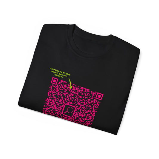 T-shirt for a Sociologist - Scan for Social Mysteries: Sociologist's Contact QR T-Shirt (Seriously!)