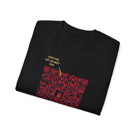 T-shirt for a cybersecurity expert - Scan for Hot Tips from a Cybersecurity Expert!